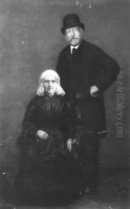 Portret van Egbert Roels Kuipers en Jantje Tjeerds Wiegersma