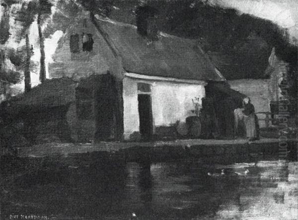 Small house along a canal - view 1