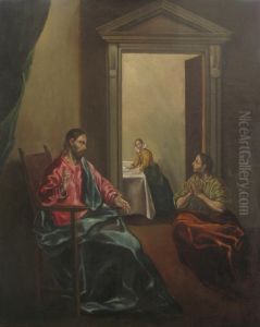 Cristo en casa de Marta y Maria by Jorge Manuel Theocupulus