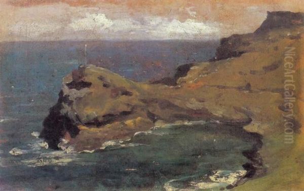 Rocky coast in England - view 1