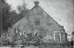 House on the Gein, 1741, reversed sketch by Piet Mondrian