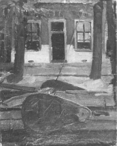 Truncated view of tjalk and house facade - view 1
