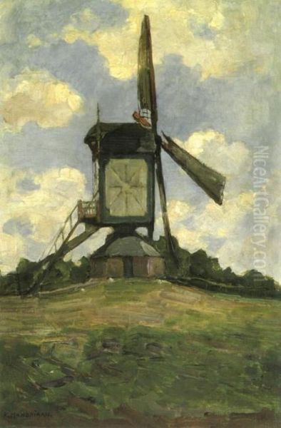 Post mill at Heeswijk, side view - view 1