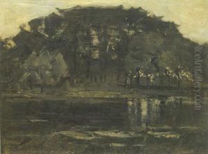 Geinrust farm with three small trees at left