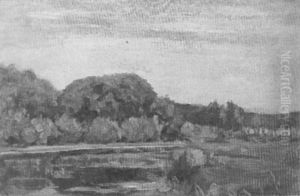 Geinrust farm surrounded by dense foliage by Piet Mondrian