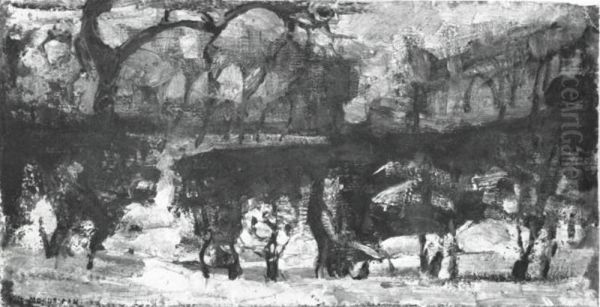 Landscape with appel tree at left - view 1