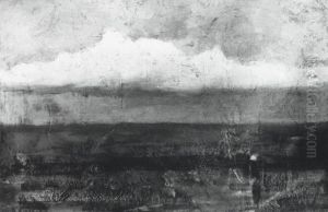 Landscape with pink cloud