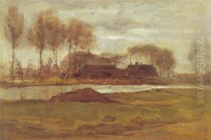 preliminary study in oil by Piet Mondrian