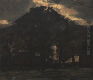 Farmstead under oak trees III by Piet Mondrian
