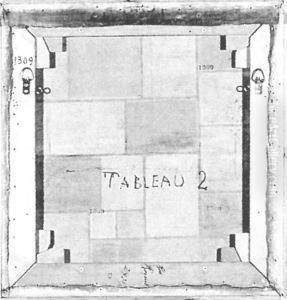 Unfinished composition by Piet Mondrian