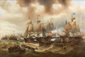 The Battle of Trafalgar by Francois Musin