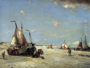 Beaching on the Belgian Coast by Francois Musin
