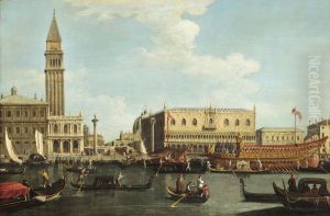 The Bucentaur at the mole in Venice on Ascension Day