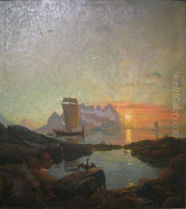 Nordlandsjekt i midnattsol