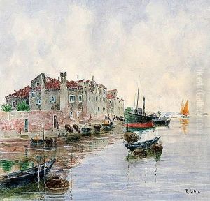Italian Port View with Fishing Boats