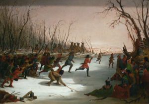 Ballplay of the Dakota on the St. Peters River in Winter