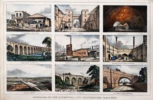 Panorama Of The Liverpool And Manchester Railway by Thomas Talbot Bury