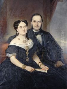 Retrato de Jose Iglesias e sua Mulher by Jose Rodrigues