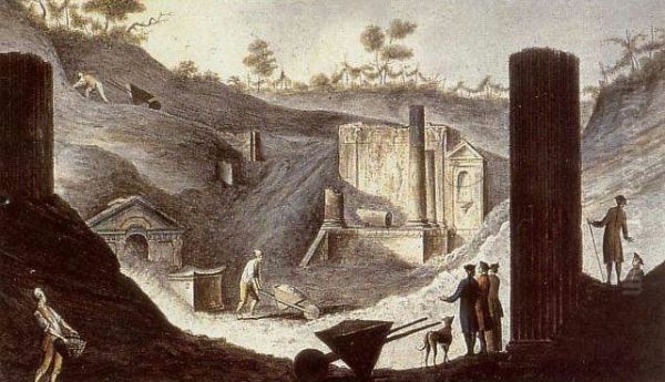 Excavation of the Temple ofIsisatPompeii - view 1