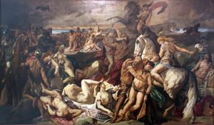 The Battle of the Amazons (Second Version) by Anselm Friedrich Feuerbach