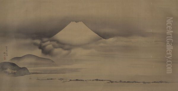 Mount Fuji and the Pine Beach at Miho. - view 1
