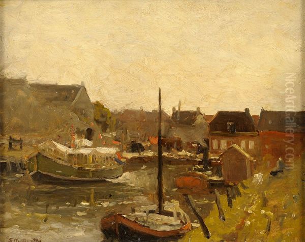Small Fishing Harbor in the Netherlands - view 1