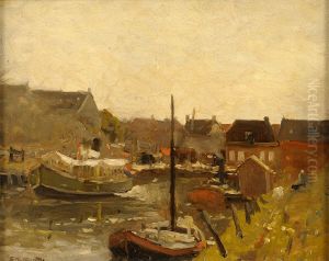 Small Fishing Harbor in the Netherlands
