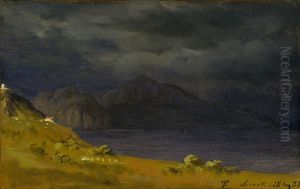 Capri set fra Sorrento by Thomas Fearnley