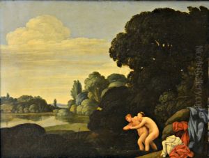 Landscape with Salmacis and Hermaphroditus by Carlo Saraceni