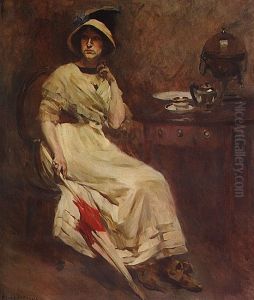 Retrato de Maria Cristina Bordalo Pinheiro by Columbano Bordalo Pinheiro