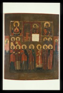 Icon with Images of the Virgin and Standing Saints. by unknown