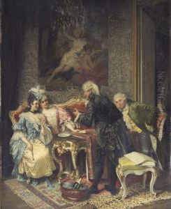Parlor Scene. by Hans Buchner
