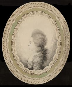 Portrait of a Young Woman in Profile.