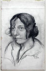 Portrait Study (The Artist's Wife) by David Burliuk