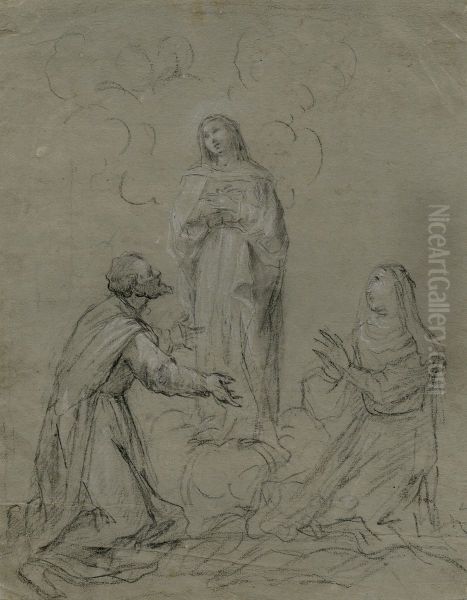 Two Saints Adoring Madonna. - view 1