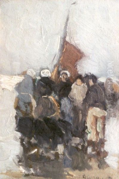 Fisher women on the beach - view 1
