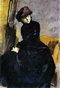 Lady In Black Dress by Henrique Pousao