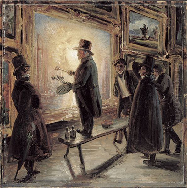 (Joseph Mallord William) Turner varnishing - view 1