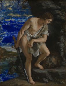 David contemplating the Head of Goliath by Orazio Gentileschi