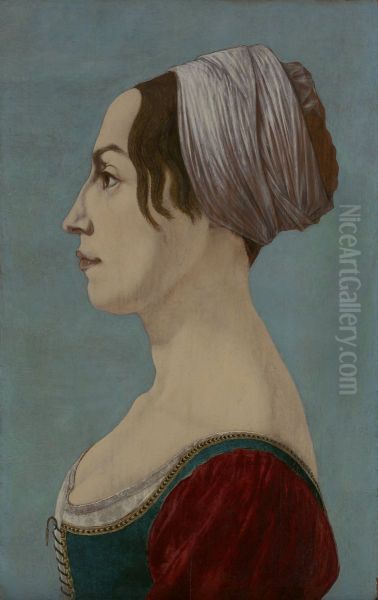 A Woman in Green and Crimson - view 1
