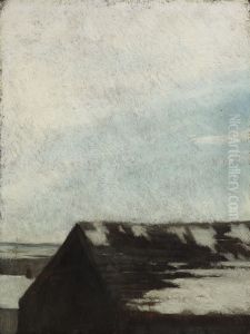 The Old Barn Under Snow, Newport