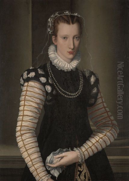 Portrait of a Lady in Black and White - view 1