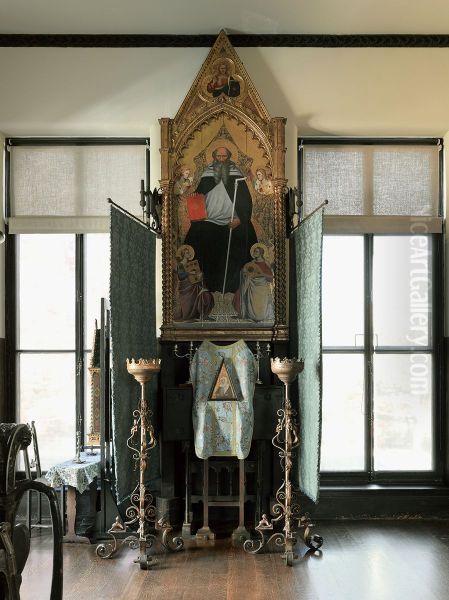 Saint Anthony Abbot with Four Angels - view 1