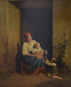 The Happy Hour by Ferdinand Georg Waldmuller