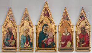 Virgin and Child with Saints by Simone Martini