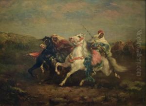 Arab Horsemen by Adolf Schreyer