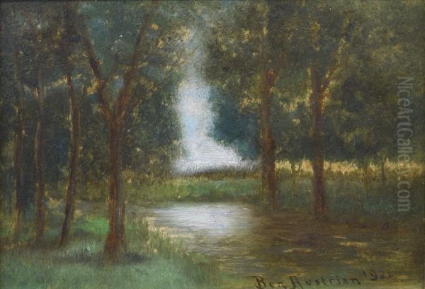 Landscape - Trees by a Stream - view 1