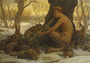 Young Marsyas (Marsyas Enchanting the Hares) by Elihu Vedder