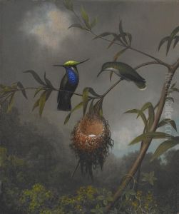 Black-breasted Plovercrest by Martin Johnson Heade