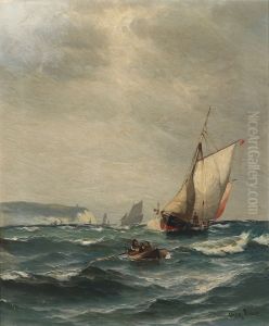 Seascape with numerous boats at Sea. Seascape with numerous boats at Sea.